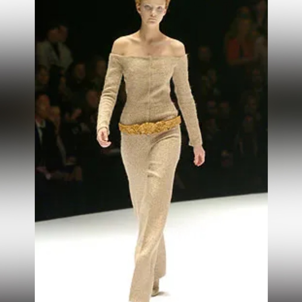 Alexander McQueen wool straight pant with gold 4/6 - Picture 1 of 12